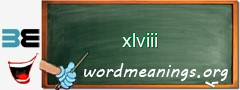 WordMeaning blackboard for xlviii